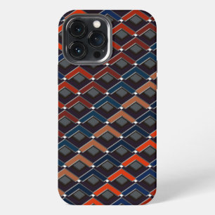 13 Pro Max Funda para iPhone Colorful zigzag Karo-steps Case-