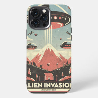 13 Pro Max Funda para iPhone de Aventura Retro de Ciencia Fic