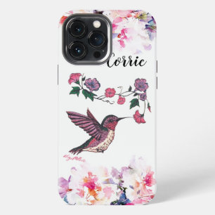 13 Pro Max Funda para iPhone de colibrí