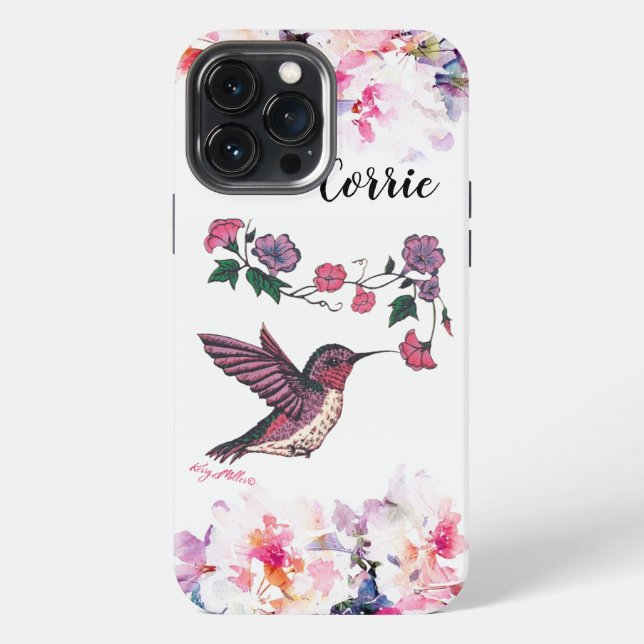 13 Pro Max Funda para iPhone de colibrí (Reverso )