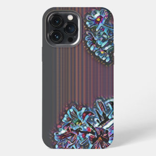 13 Pro Max Funda para iPhone de flor retro colorida abstracta