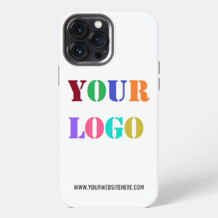 13 Pro Max Funda para iPhone de negocios con logotipo y texto