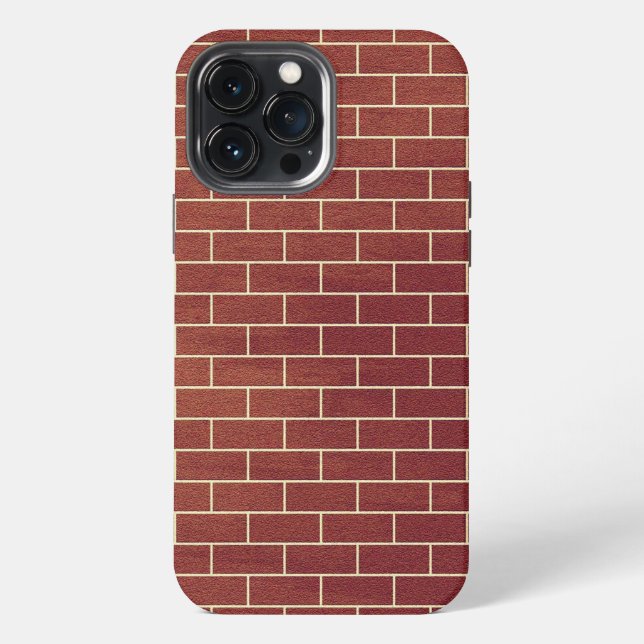 13 Pro Max Funda para iPhone de pared de ladrillo marrón (Reverso )