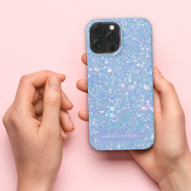 13 Pro Max Funda para iPhone Glam Moderna con Brillo Periwink (Subido por el creador)