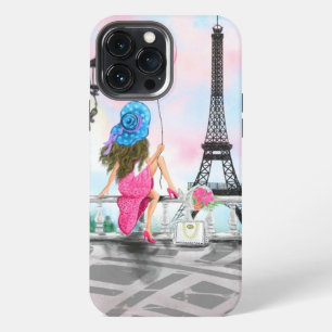 13 Pro Max Funda para iPhone Mujer En París Torre Eiffel