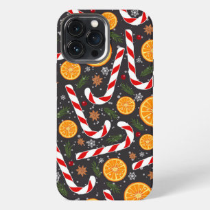 13 Pro Max Funda para iPhone Naranjas de Navidad Caña de Cara