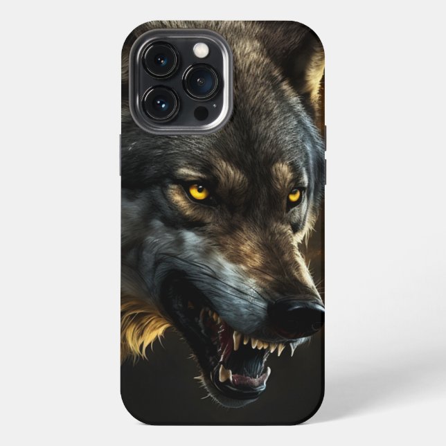 13 Pro Max Funda para iPhone Proud Wolf (Reverso )