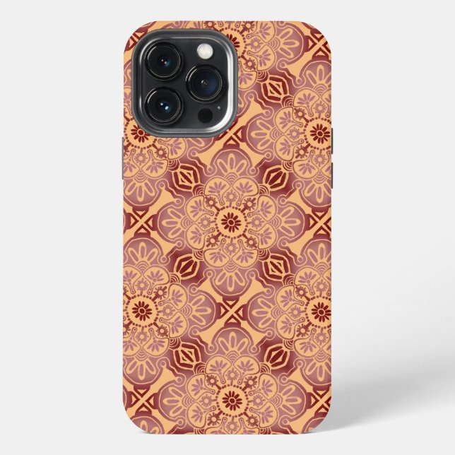 13 Pro Max Funda para iPhone tribal melocotón malva (Reverso )
