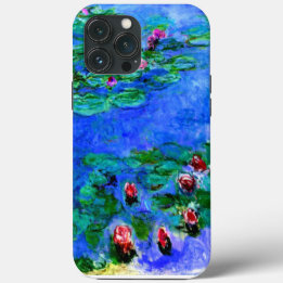 13 Pro Max Monet - Estuche para iPhone Funda Mate Lilies de A