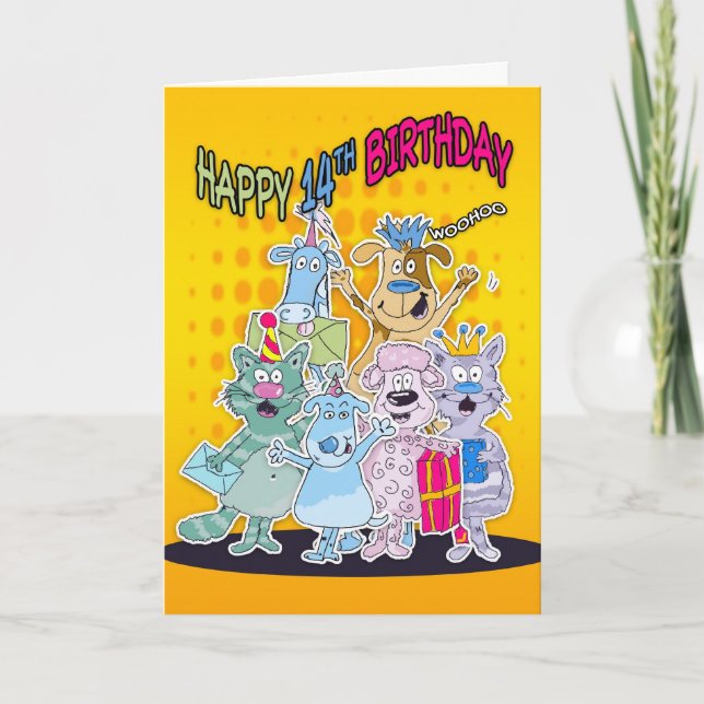 14.ª Tarjeta de Cumpleaños - Doodlematoons de Moon (Anverso)