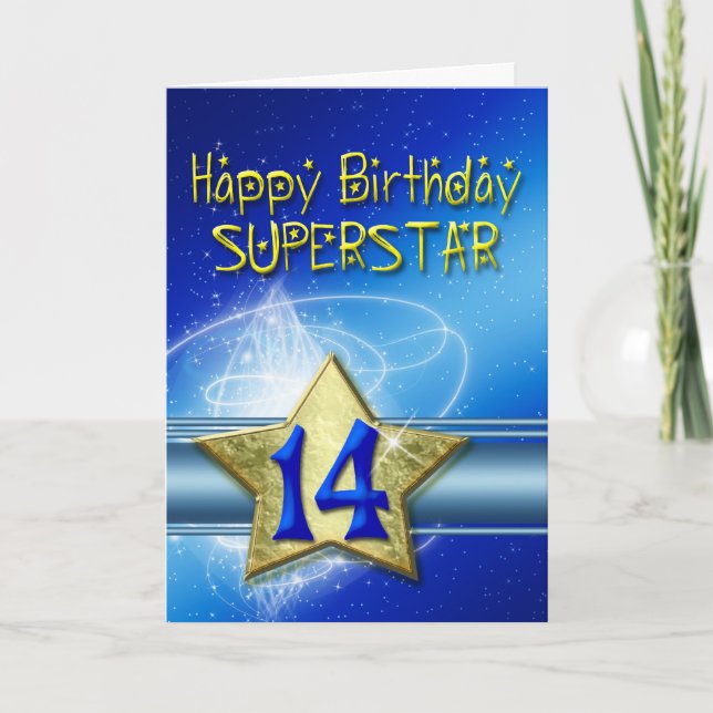 14.ª tarjeta de cumpleaños para Superstar (Anverso)