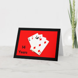 ¡14 Años Es Un Gran Asunto! Tarjeta de Aniversario