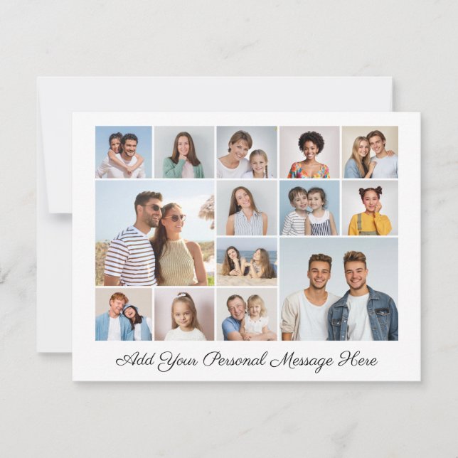 14 Collage de fotos Añadir su propia tarjeta de fe (Anverso)