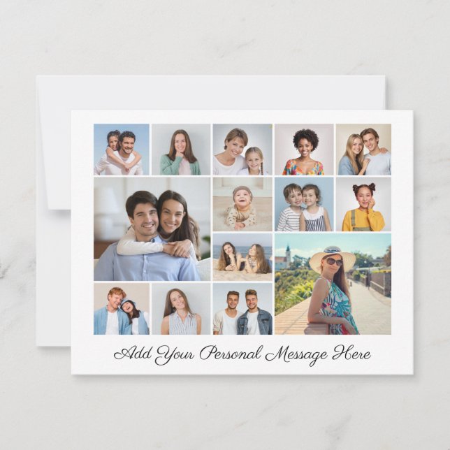 14 Collage de fotos Añadir su propia tarjeta de fe (Anverso)