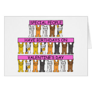 14 de febrero Gatos Personalizados Cute de Cumplea