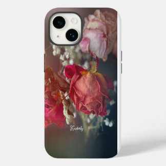 14 Elegante funda para iPhone de rosas secas personal