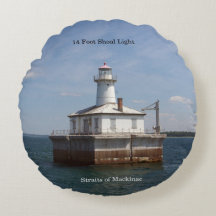 14 Foot Shoal Light almohada redonda
