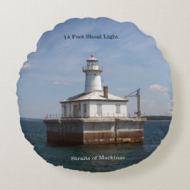 14 Foot Shoal Light almohada redonda