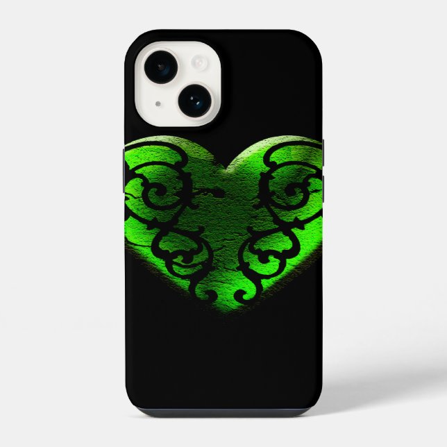 14 Funda para iPhone 6 Goth St. Patrick's Day Corazón (Reverso )
