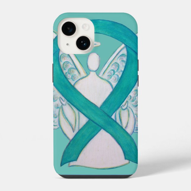 14 Funda para iPhone Angel con Cinta de Concientizaci (Reverso )