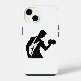 14 Funda para iPhone blanca con gráfico de fitness pa