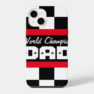 14 Funda para iphone campeón del mundo rojo negro de