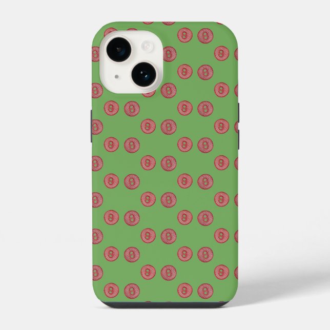 14 Funda para iPhone Case-Mate de botones rojos simpl (Reverso )