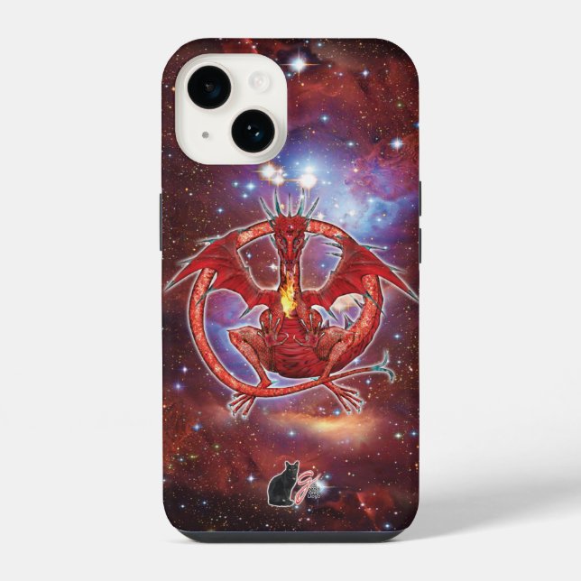 14 Funda para iPhone Case-Mate Pyrope Cosmic Dragon (Reverso )