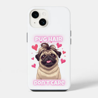 14 Funda para iPhone con cita divertida de Pug – Pelo