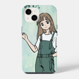 14 Funda para iPhone con estética de chica de anime -