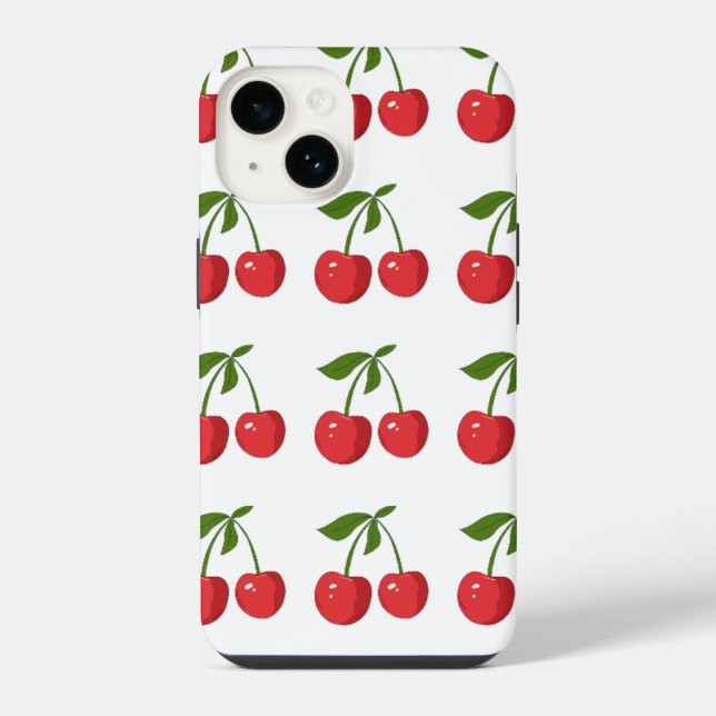 14 Funda para iPhone con lazo de cereza roja – para t (Reverso )