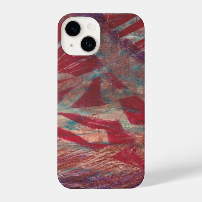 14 Funda para iPhone con patrón abstracto rojo atrevi (Reverso )