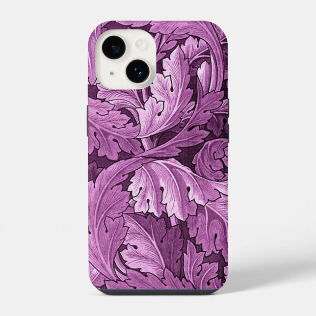 14 Funda para Iphone con patrón de acanto de William  (Reverso )