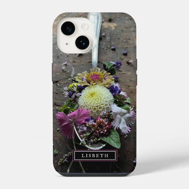 14 Funda para iPhone Cucharada de Flores (Reverso )