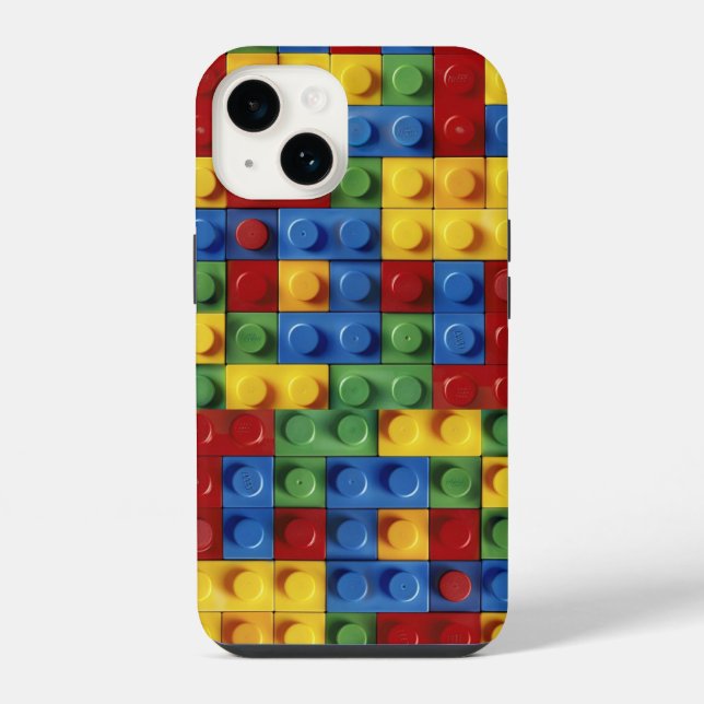 14 Funda para iPhone de Bloques Coloridos (Reverso )