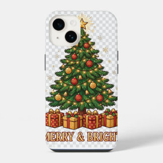 14 Funda para iPhone de Navidad Alegre y Brillante