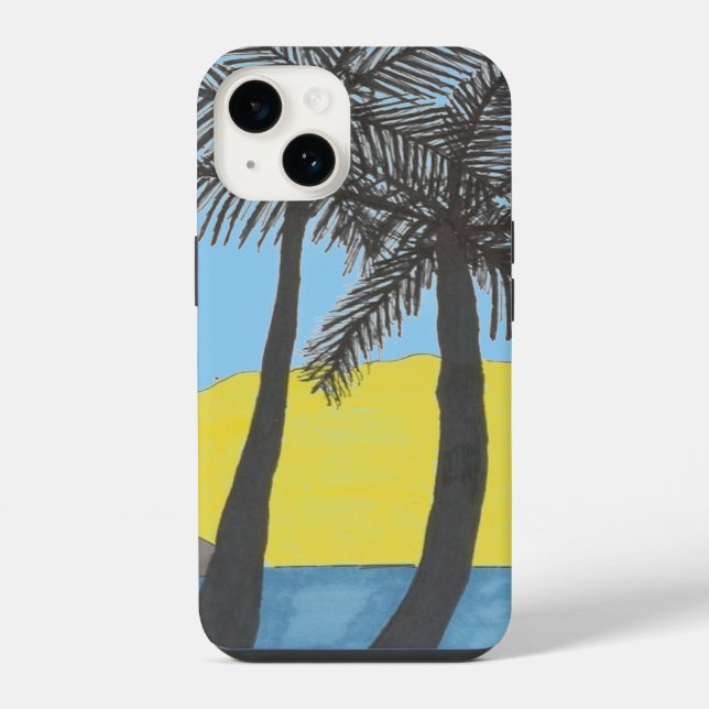 14 Funda para iPhone de Palma Tropical (Reverso )