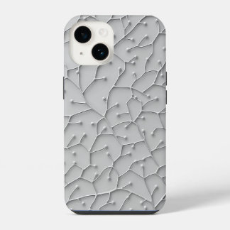14 Funda para iPhone de patrón orgánico gris estilo m