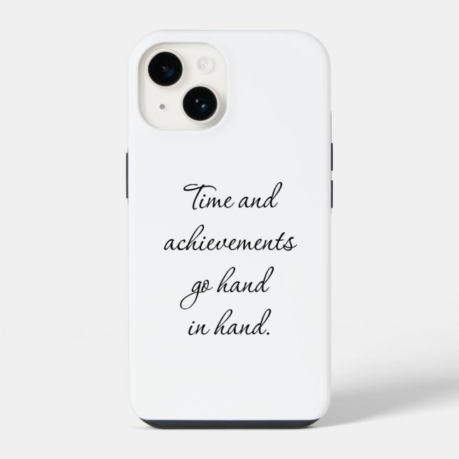 14 Funda para iPhone de Tiempo y Logros (Reverso )