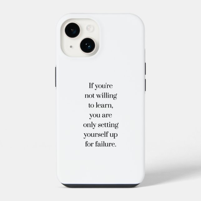 14 Funda para iPhone Dispuesto a Aprender (Reverso )