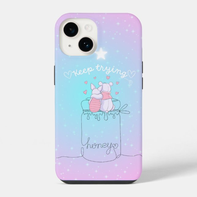 14 Funda para iPhone Kawaii Bear (Reverso )