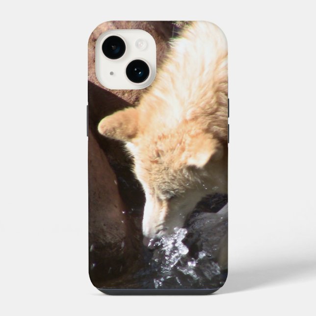 14 Funda para Iphone Lobo Gris (Reverso )