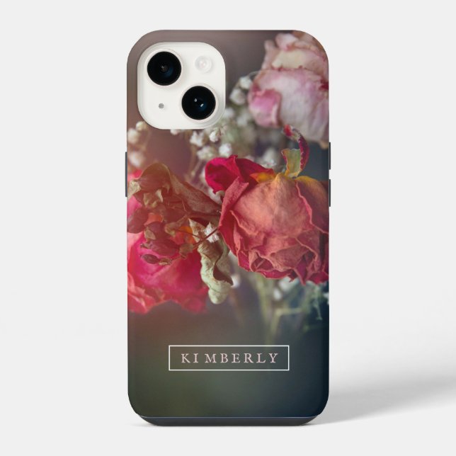 14 Funda para iPhone personalizada de flores rosadas  (Reverso )