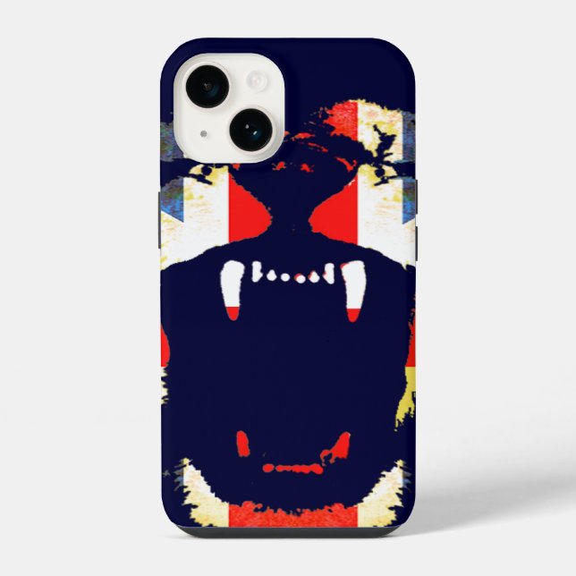 14 Funda para iphone rugido gran león británico union (Reverso )