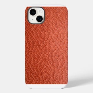 14 Plus Cuero naranja falso. Funda para iPhone personaliza