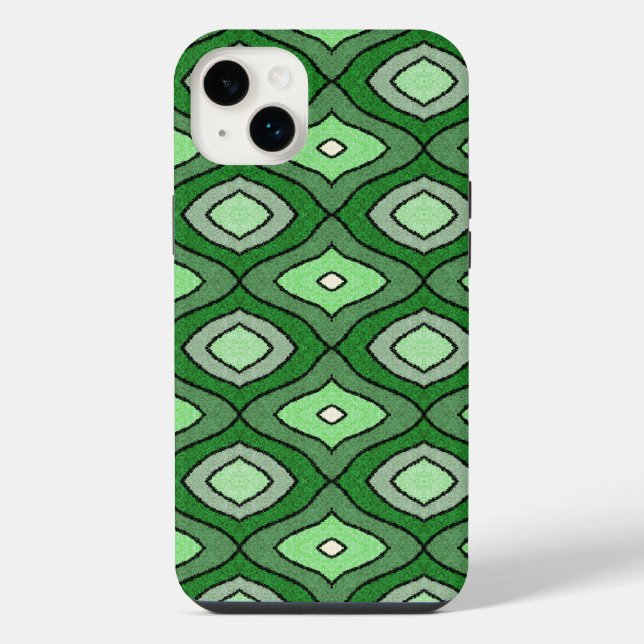 14 Plus Funda para iPhone Case-Mate abstracta verde (Reverso)