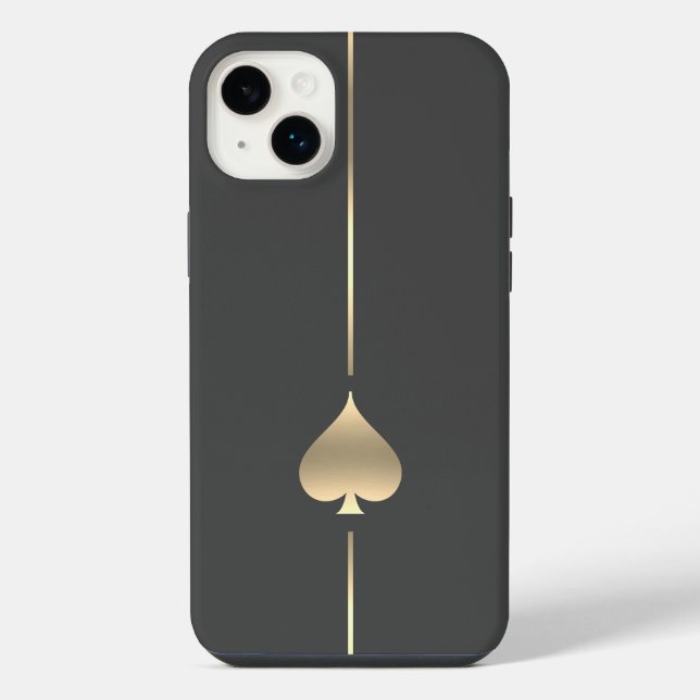 14 Plus Funda para iPhone con símbolo de espada de oro min (Reverso)