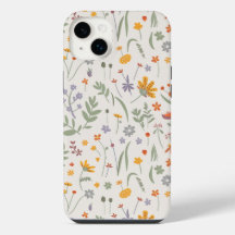 Funda para iPhone de flores silvestres brillantes