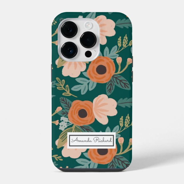 14 Pro Funda para iPhone Case-Mate con estampado de flore (Reverso )