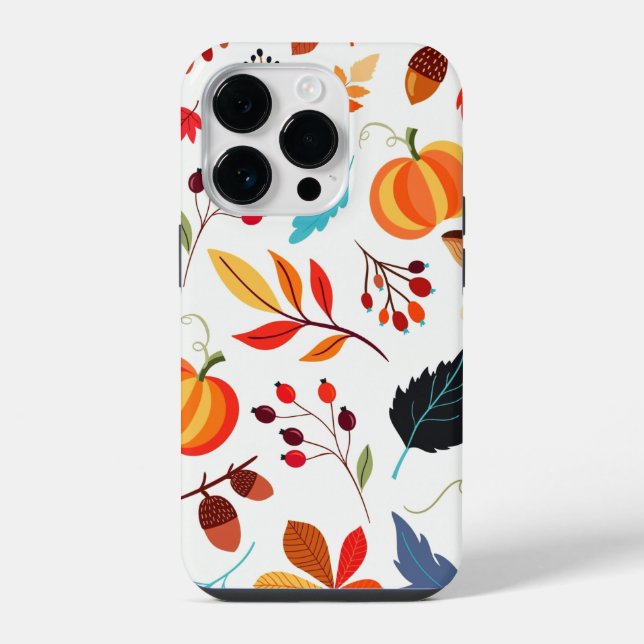 14 Pro Funda para iPhone con patrón de otoño (Reverso )